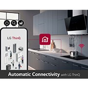 LG 60cm Induction Cooktop, 4 Cook Zones, 1 Flexi, BCI607T4BG