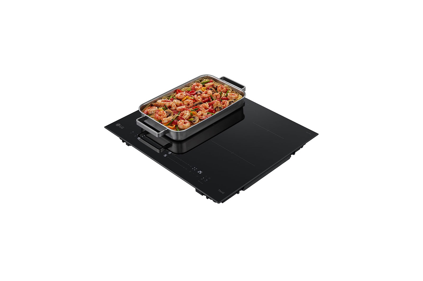 LG 60cm Induction Cooktop, 4 Cook Zones, 1 Flexi, BCI607T4BG
