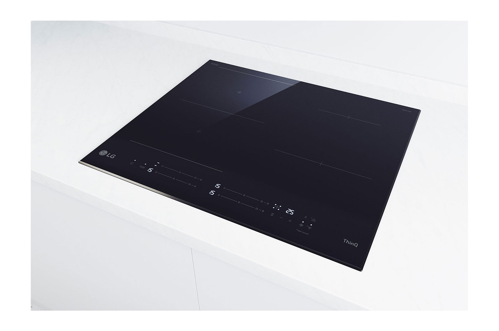 LG 60cm Induction Cooktop, 4 Cook Zones, 1 Flexi, BCI607T4BG