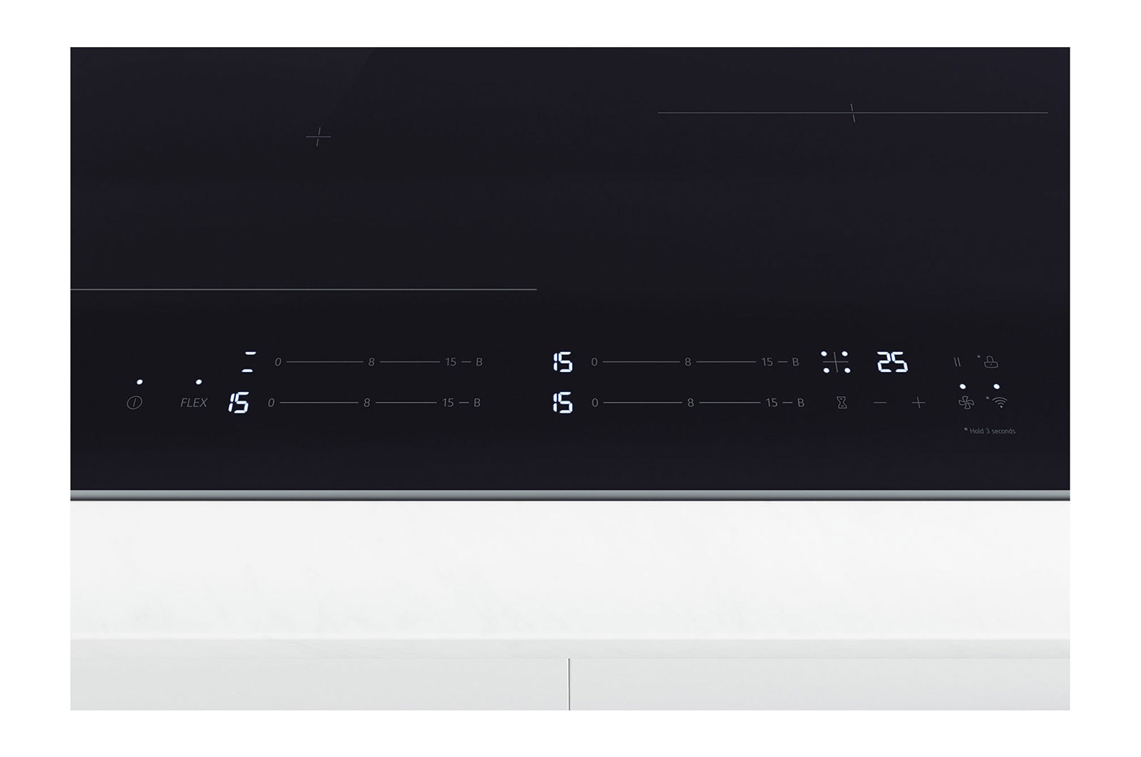LG 60cm Induction Cooktop, 4 Cook Zones, 1 Flexi, BCI607T4BG