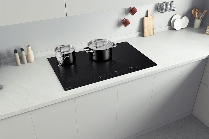 LG 80cm Induction Cooktop, 4 Cook Zones, 1 Flexi, BCI807T4BG