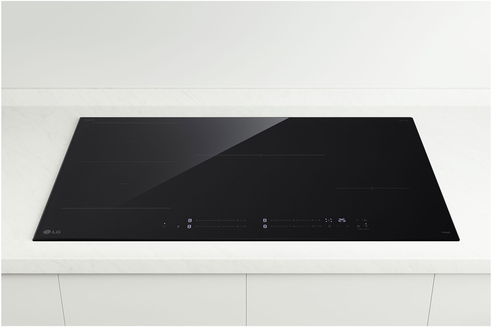 LG 80cm Induction Cooktop, 4 Cook Zones, 1 Flexi, BCI807T4BG