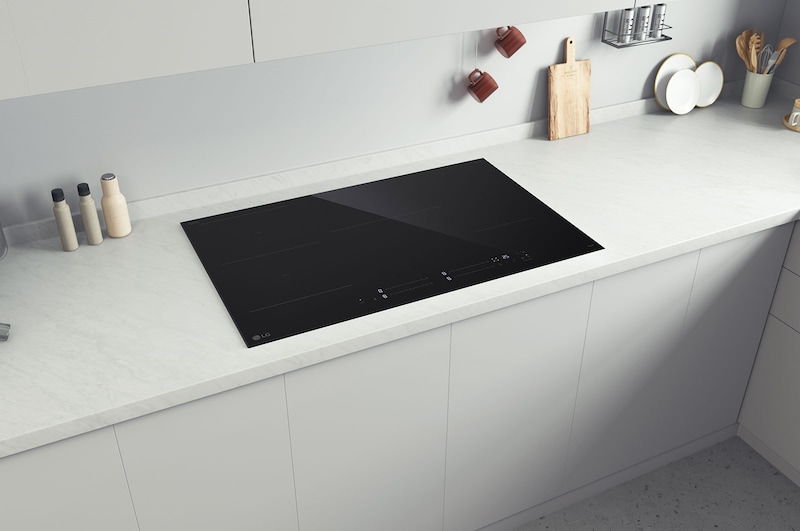 LG 80cm Induction Cooktop, 4 Cook Zones, 1 Flexi, BCI807T4BG