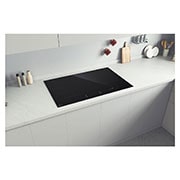LG 80cm Induction Cooktop, 4 Cook Zones, 1 Flexi, BCI807T4BG