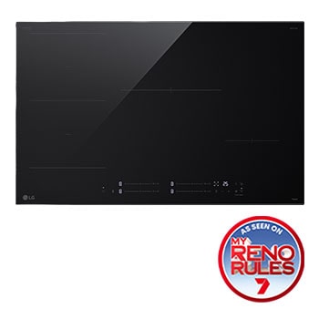 Front view of 80cm Induction Cooktop, 4 Cook Zones, 1 Flexi BCI807T4BG