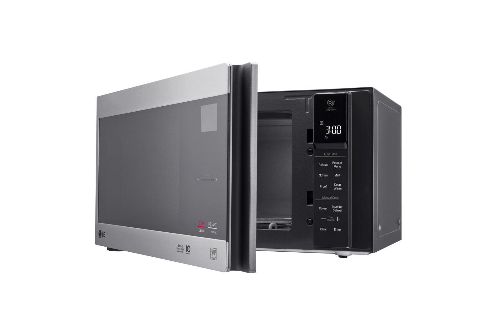 Lg neochef 25l 1000w inverter black microwave ms2596ob clearance