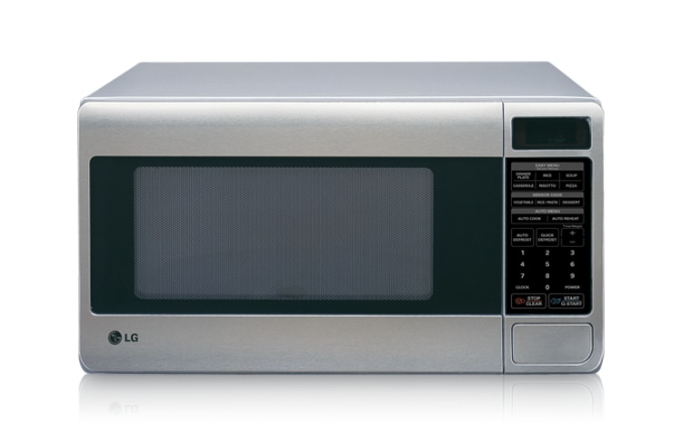 Front view of 34L Round Cavity Stainless Steel Finish Microwave Oven MS3448XRS