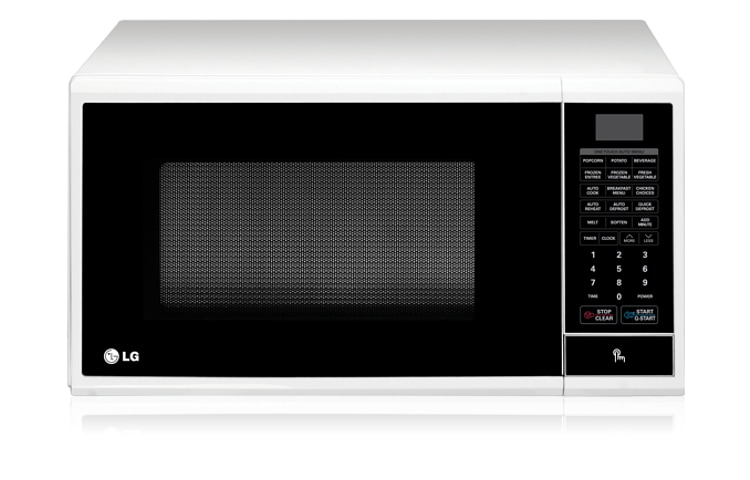 Front view of 38L WHITE ROUNDED CORNER CAVITY MICROWAVE OVEN MS3840SR