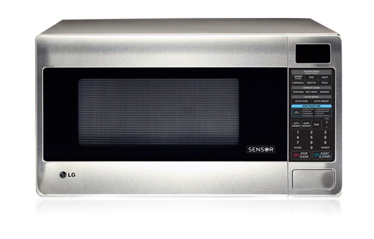 Front view of 38L Stainless Steel Round Cavity Microwave Oven with Sensor MS3848XRSK