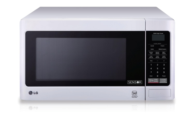 Front view of 40L White Rounded Corner Cavity Microwave Oven with Auto Sensor Cooking MS4042GRS