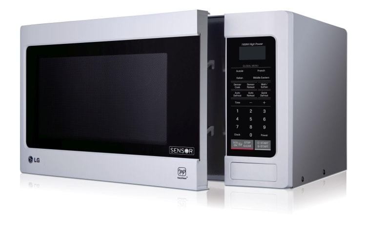 LG 40L White Rounded Corner Cavity Microwave Oven with Auto Sensor Cooking, MS4042GRS