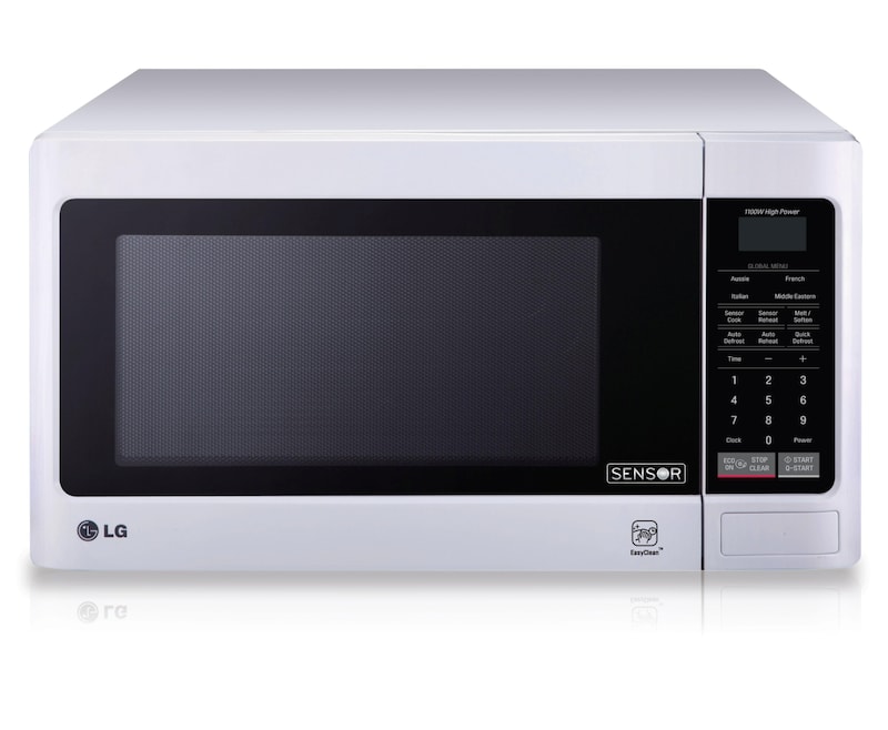 LG 40L White Rounded Corner Cavity Microwave Oven with Auto Sensor Cooking, MS4042GRS