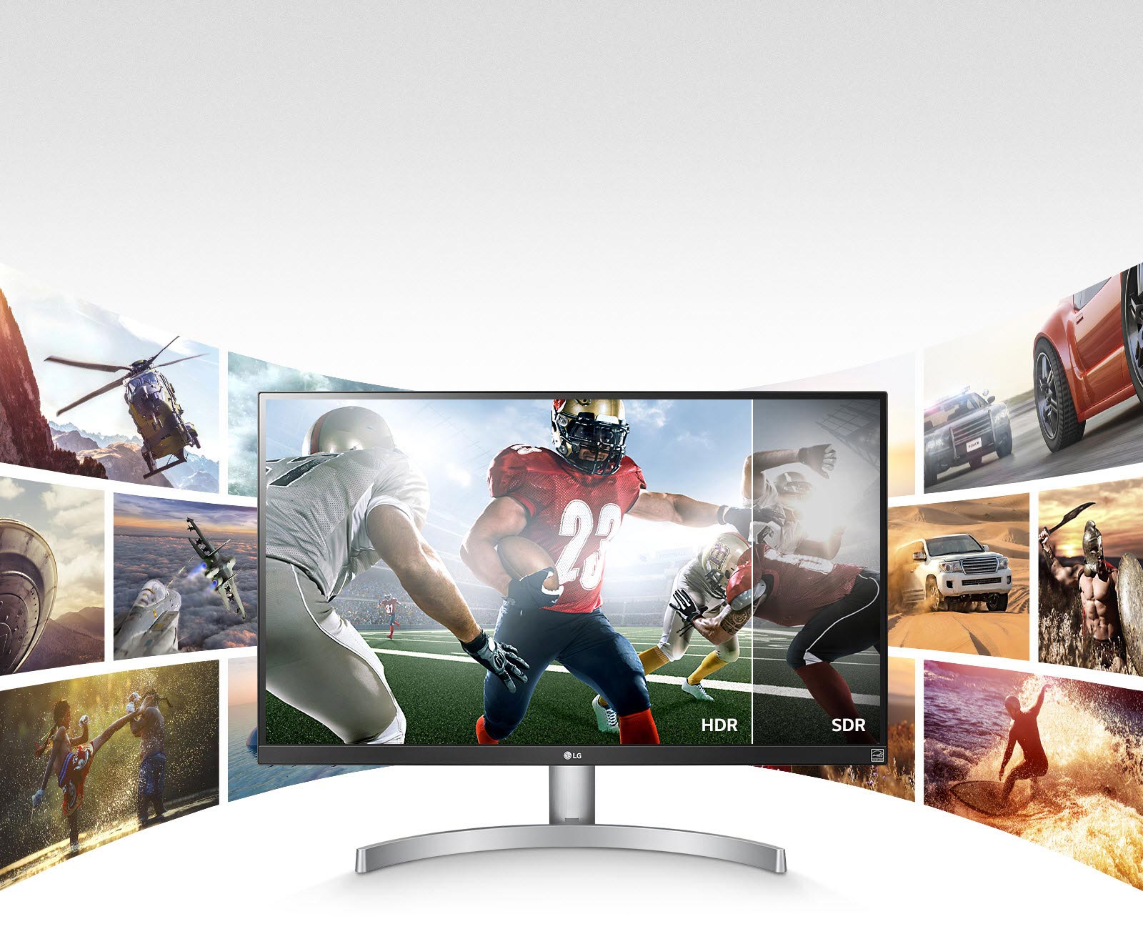 LG 27インチ4Kモニター HDR対応 27UK600-W IPSパネルで美しい映像を演出するHDR10対応4Kモニター - 27UK600
