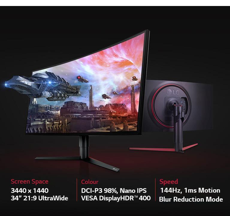 34” QHD UltraWide Curved Gaming Monitor - 34GK950F-B | LG AU