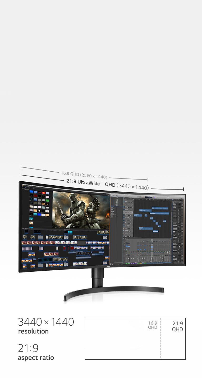34” UltraWide QHD Curved Monitor - 34WL75C-B | LG Australia