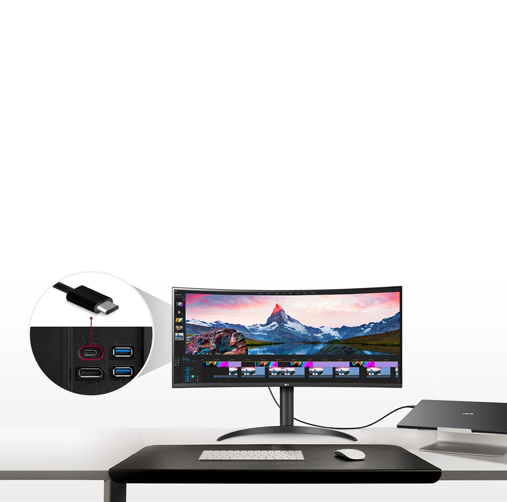 With USB Type-C™ power delivery technology, you can power up a monitor, while charging the connected laptop(Up to 90W) simultaneously.