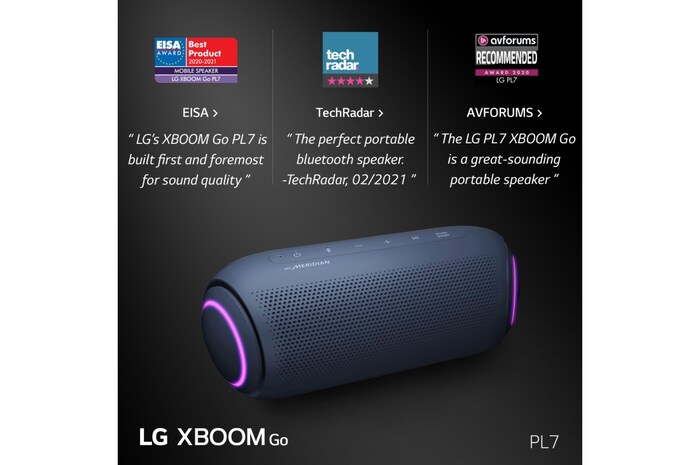 LG XBOOMGo PL7 Portable Bluetooth Speaker, PL7