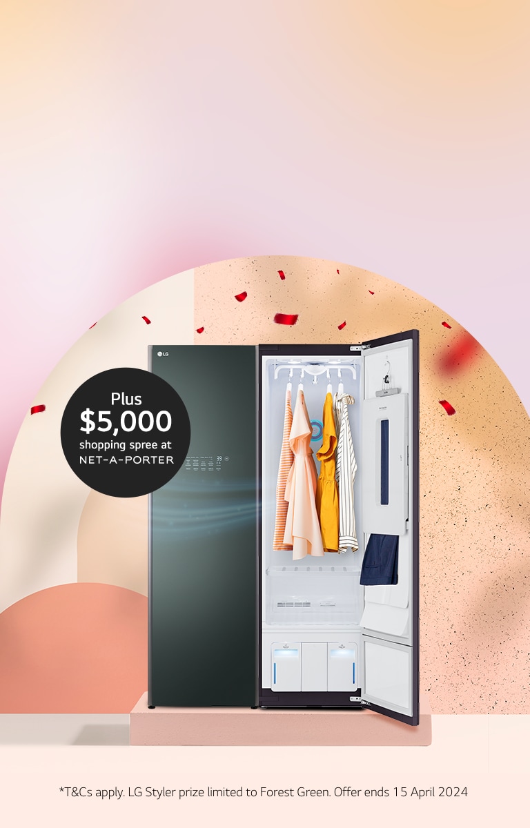 Win an LG Styler plus $5,000 NET-A-PORTER Shopping Spree*1