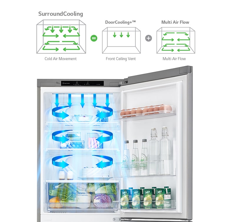 306L Bottom Mount Fridge in Stainless GB335PL LG AU