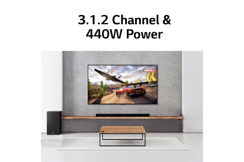 LG SP8YA, 440W, 3.1.2ch with Meridian & Dolby Atmos® Soundbar, SP8YA