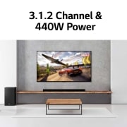 LG SP8YA, 440W, 3.1.2ch with Meridian & Dolby Atmos® Soundbar, SP8YA