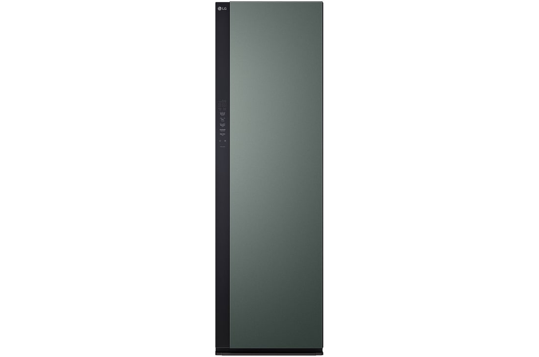 Front view of 5 Garment Styler Steam Closet Black Glass - S5MB