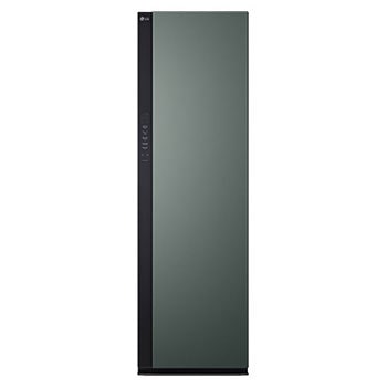 Front view of 5 Garment Styler Steam Closet Black Glass - S5MB