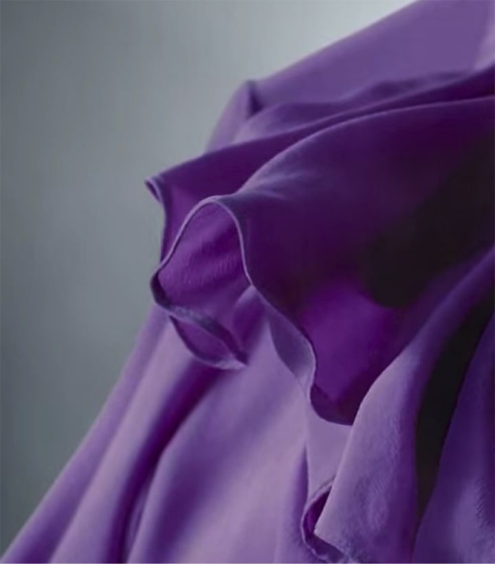 Dust removal of a blouse with the dynamic movinghanger technology