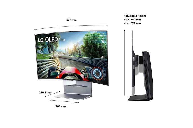 LG OLED Flex 42 inch 4K Gaming TV, 42LX3QPSA