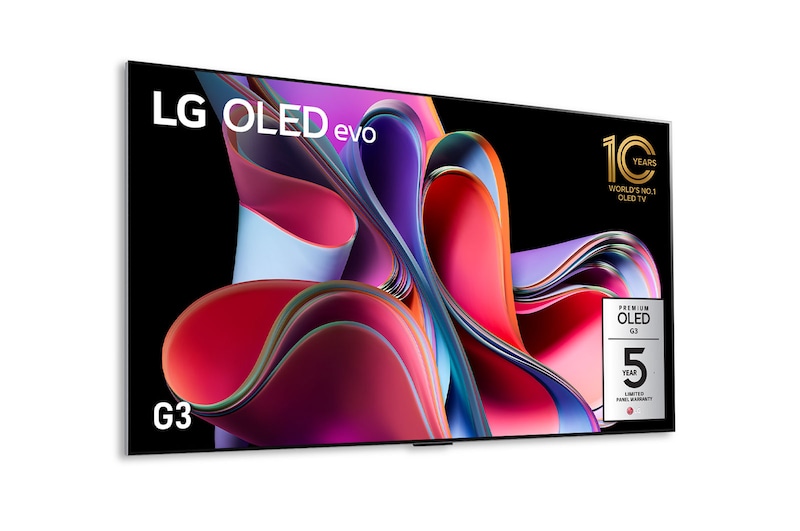 LG G3 65 inch OLED evo TV with Self Lit OLED Pixels, OLED65G3PSA