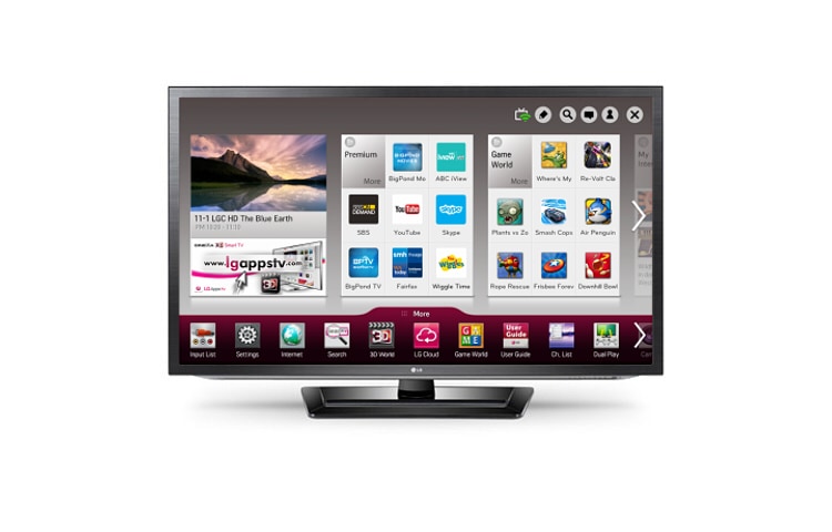 Front view of 42&#34; (107cm) Full HD 3D LED LCD TV 42LM6200