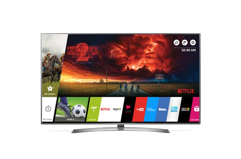 Front view of LG Smart UHD 4K TV 43 inch 43UJ654T
