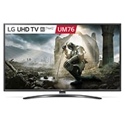 Front view of LG UHD 4K TV w Smart TV, Magic Remote &amp; Google Assistant™ 43UM7600PTA