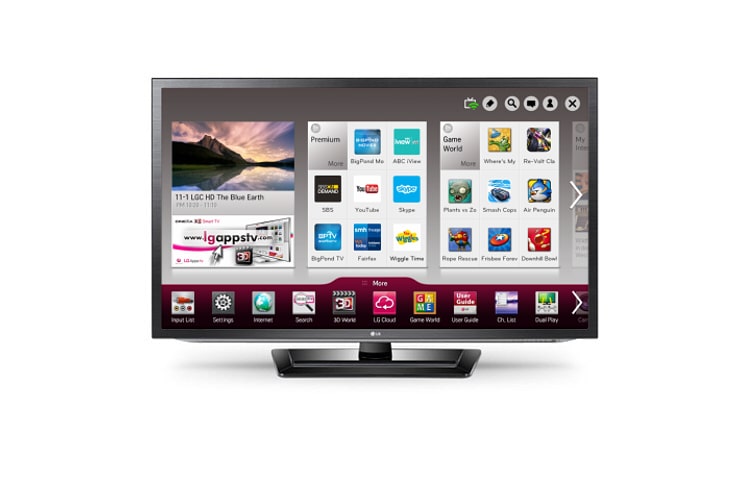 Front view of 47&#34; (119cm) Full HD 3D LED LCD TV 47LM6200