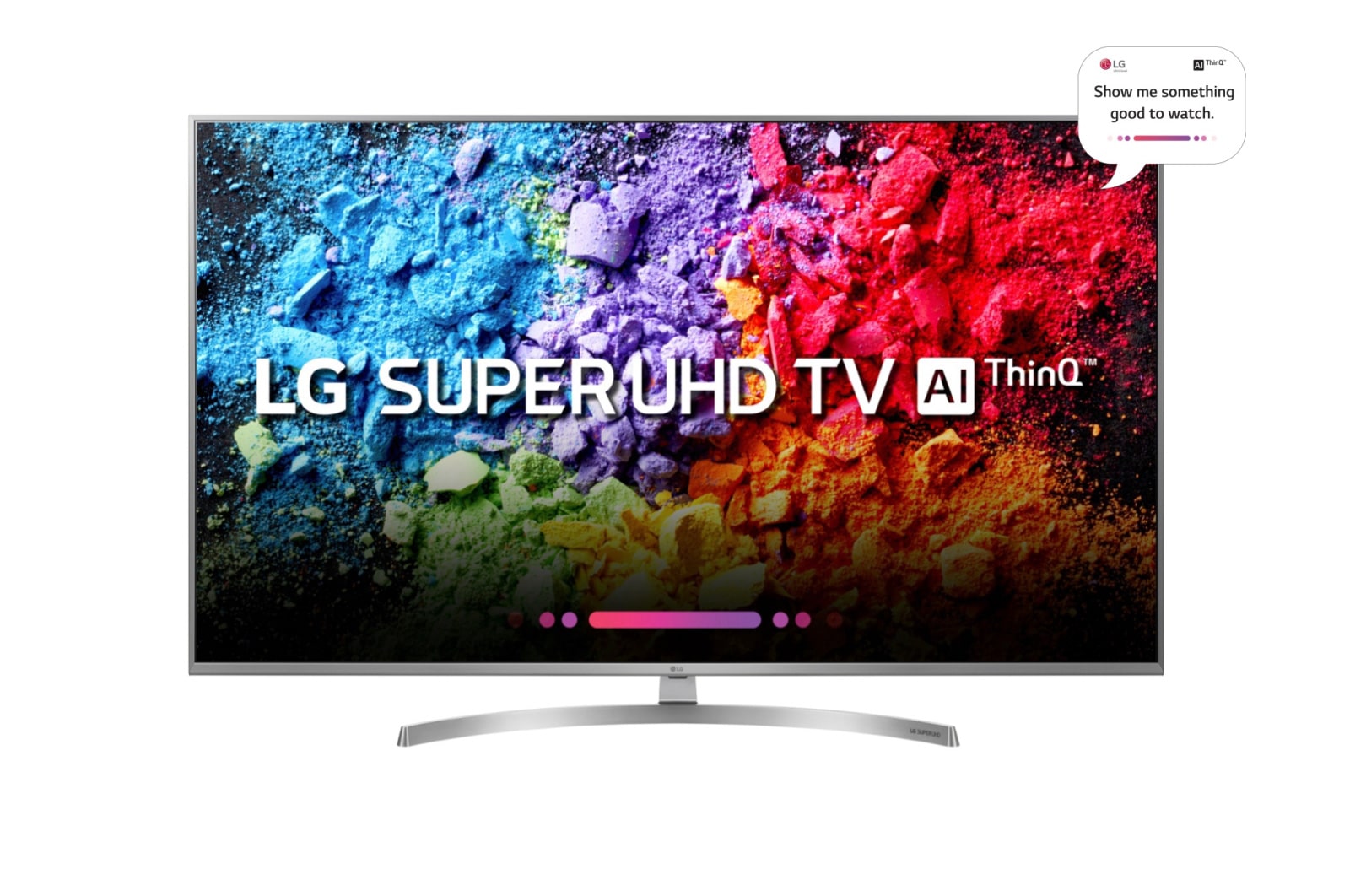 Front view of LG Super UHD 4K TV 49 inch 49UK7550PTA