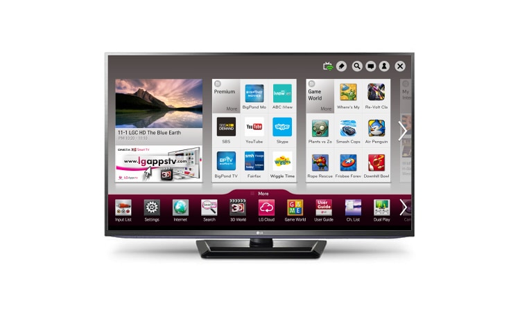 Front view of 50&#34; (127cm) Full HD 3D Plasma TV 50PM6700