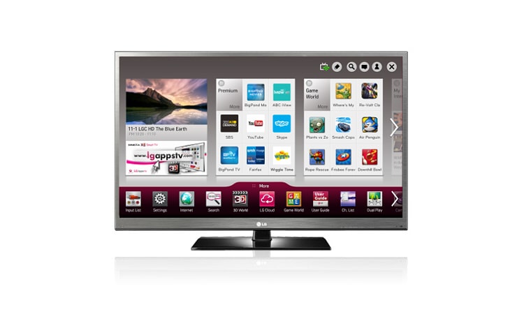 Front view of 50&#34; (127cm) Full HD 3D Plasma TV with LG Smart TV 50PZ650