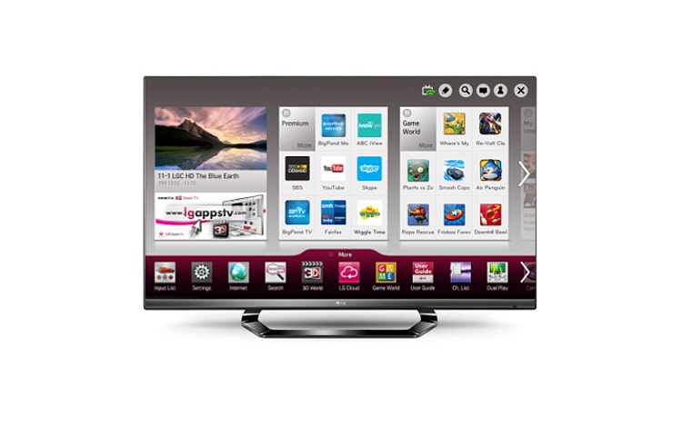 Front view of 55&#34; (139cm) Full HD 3D LED LCD TV 55LM6410