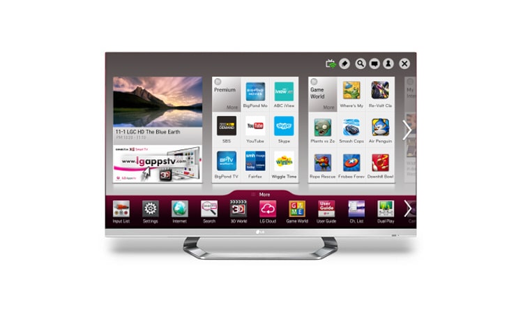 Front view of 55&#34; (139cm) Full HD 3D LED LCD TV 55LM6700
