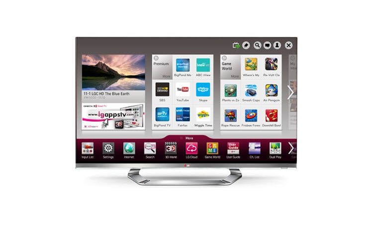 Front view of 55&#34; (139cm) Full HD 3D LED LCD TV 55LM8600