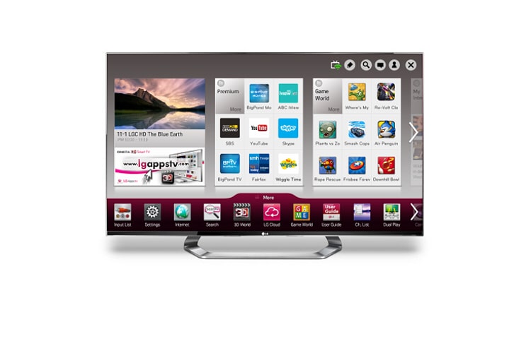 Front view of 55&#34; (139cm) Full HD 3D LED LCD TV 55LM9600