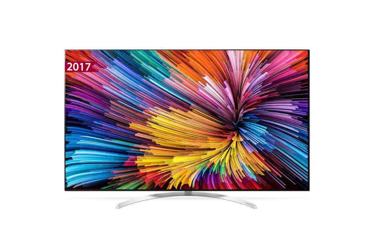 Front view of LG Super UHD 4K TV 55 inch 55SJ850T