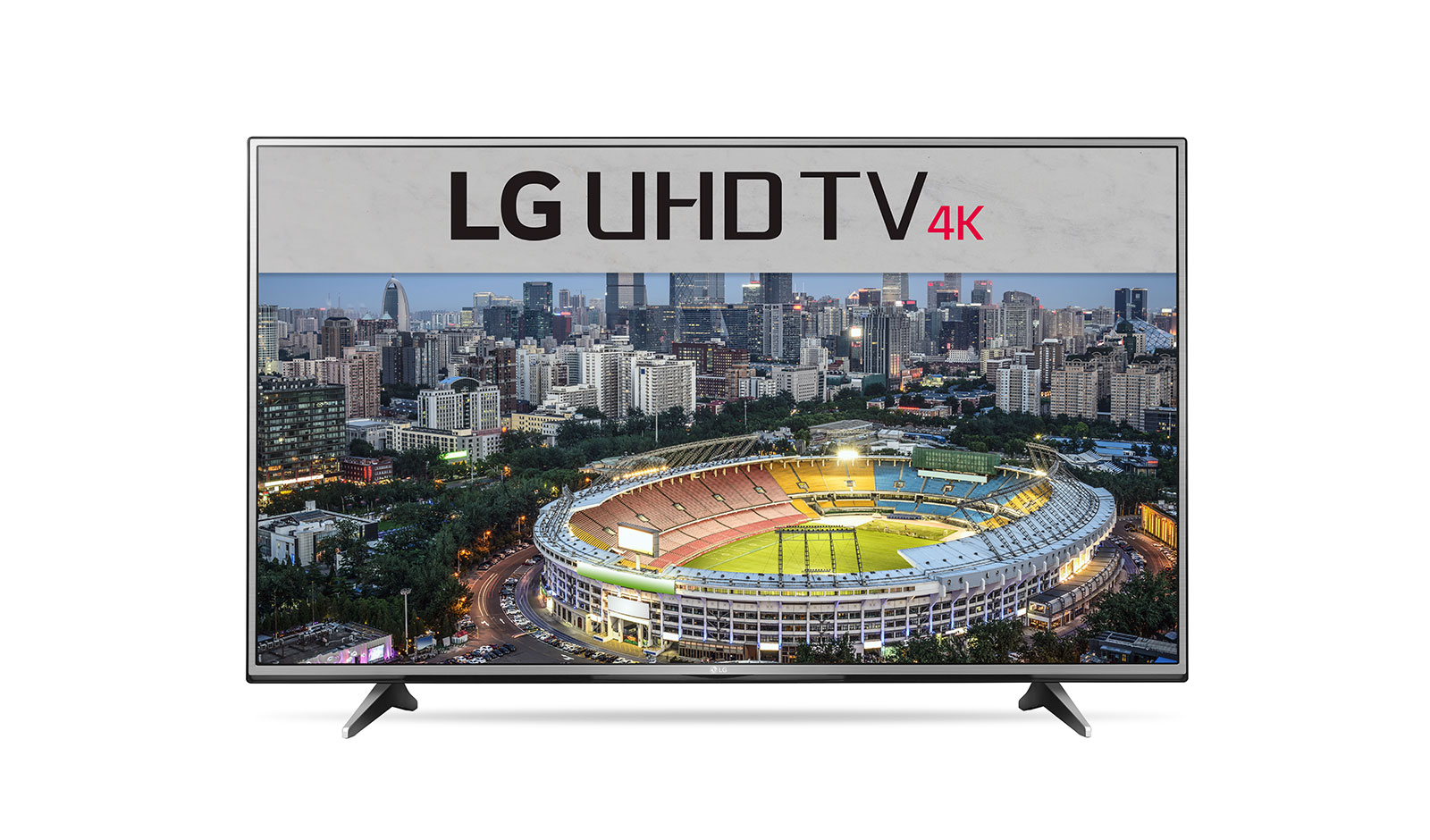 Front view of 55 inch LG 4K UHD TV 55UH615T