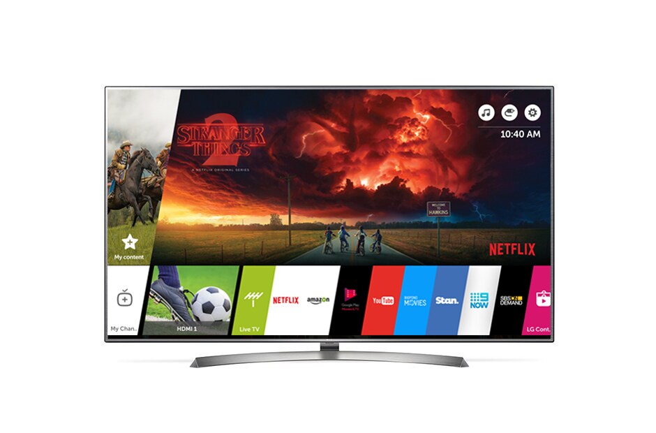 Front view of LG Smart UHD 4K TV 55 inch 55UJ634T