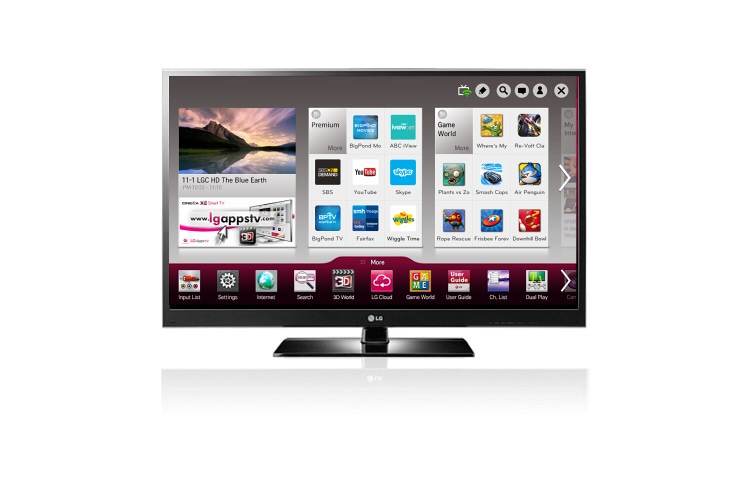 Front view of 60&#34; (152cm) Full HD 3D Plasma TV 60PZ570