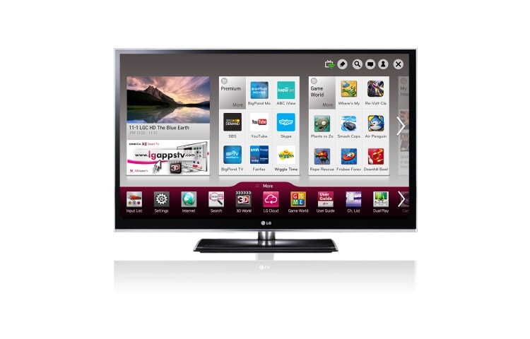 Front view of 60&#34; (152cm) Full HD 3D Plasma TV with THX3D Display 60PZ950