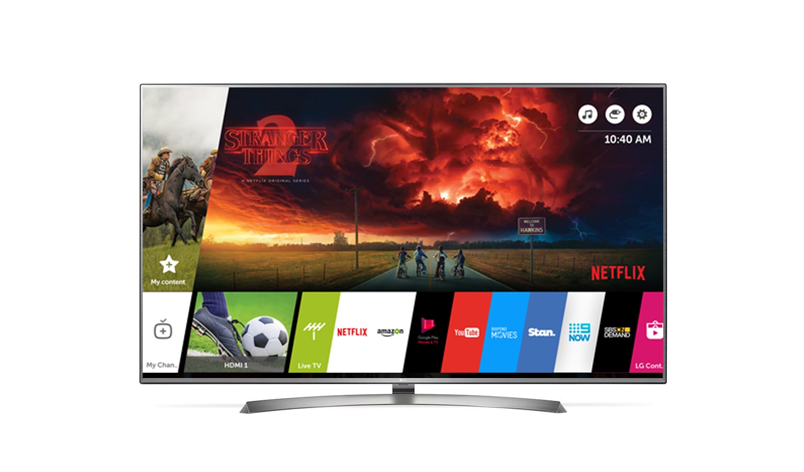 Front view of LG Smart UHD 4K TV 60 inch 60UJ654T