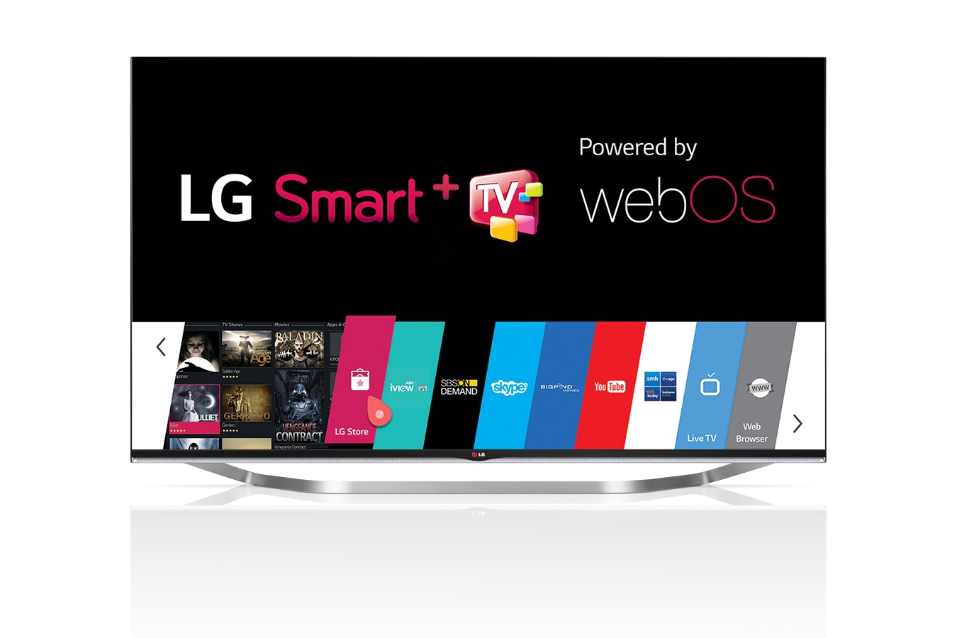 Front view of 65“ (164cm) LG Smart webOS, Full HD LED LCD 3D TV 65LB7500