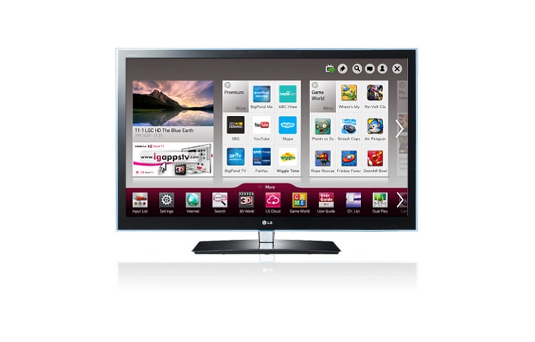 Front view of 65&#34; (164cm) Full HD 3D LED LCD TV 65LW6500