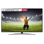 Front view of LG Super UHD 4K TV w Local Dimming, NanoCell™ Technology, Quad Core processor &amp; Google Assistant™  65SM8100PTA